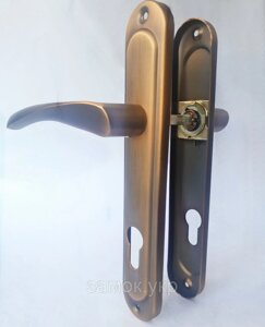 Ручка на планці Punto Corona STL Yale 85 mm AB бронза (Китай)