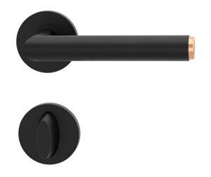 Ручка для дверей з WC-фіксатором GriffWerk Lucia Select чорний графіт/мідь (Німеччина)