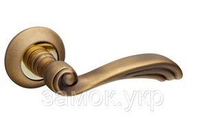 Ручка дверна на розетці Fuaro OPERA RM AB/GP-7 бронза/золото (Китай)