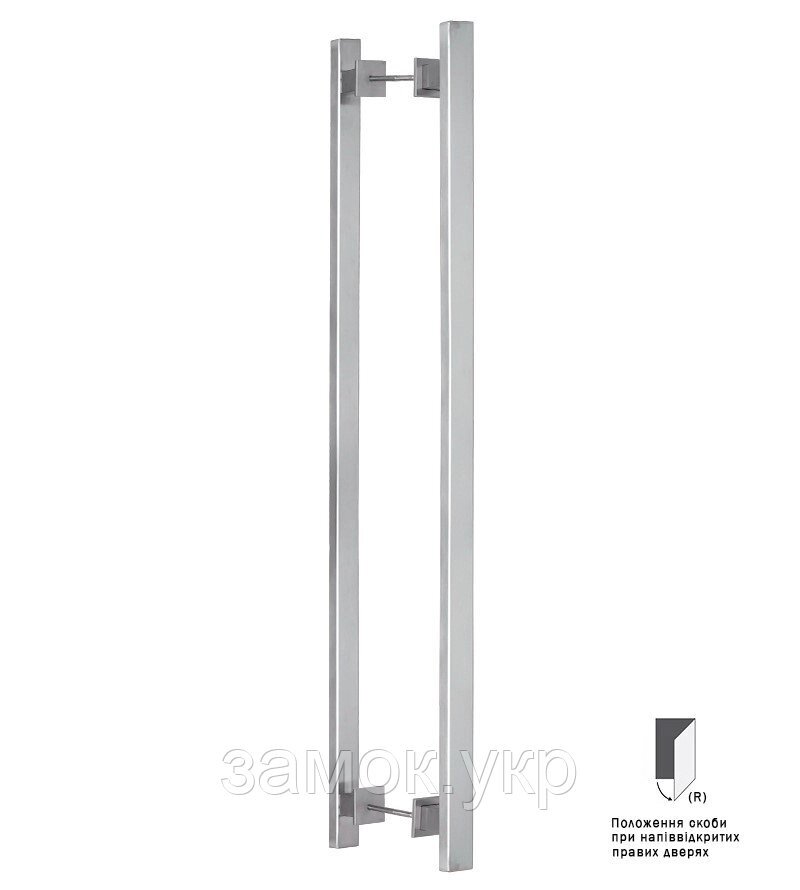 Ручки-скоби Rostex Alfa 600 500мм Architect 40-50мм 70-80мм двостороння матова нерж. сталь (Чехія) від компанії Замок.укр - фото 1