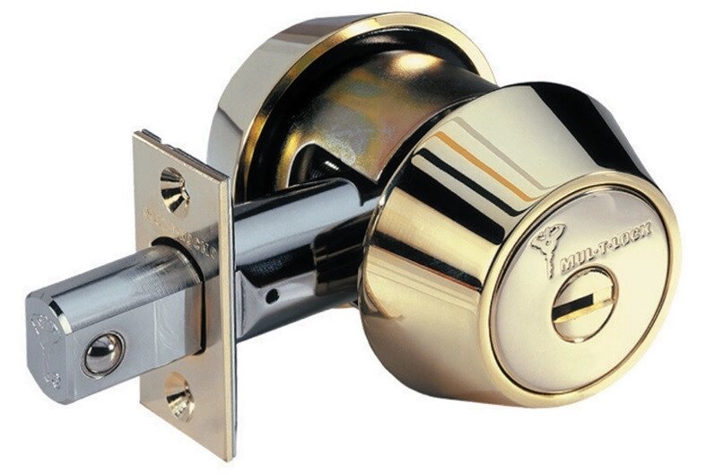 Замок врізний MUL-T-LOCK Dead Bolt Hercular BS60 мм Classic 052 ключ-ключ латунь (gul) від компанії Замок.укр - фото 1