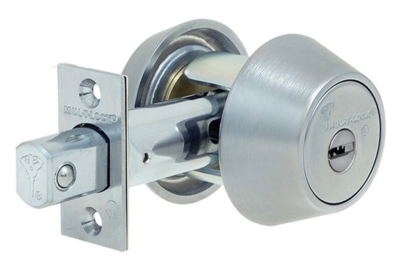 Замок врізний MUL-T-LOCK Dead Bolt Hercular BS60 мм Classic 3кл. хром сат (САГАН) від компанії Замок.укр - фото 1