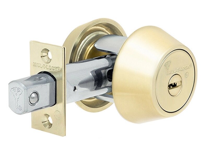 Замок врізний MUL-T-LOCK Dead Bolt Hercular BS60 мм Classic 3кл. латунь (САР) від компанії Замок.укр - фото 1