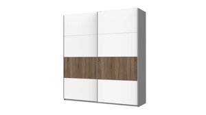 Шафа-купе G-Caiser Doros Антрацит / Біла вставка Трюфель 2 ДСП 220х60х240 (42001011)