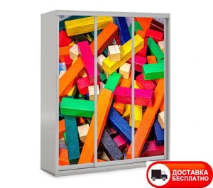 Шафа купе 3Д тридверна Конструктор Lego 96 вибір кольору корпусу та малюнка
