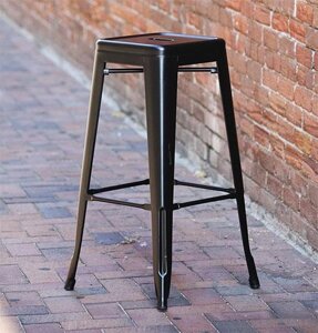 Металевий барний табурет Tolix Bar Stool AC-012 чорний