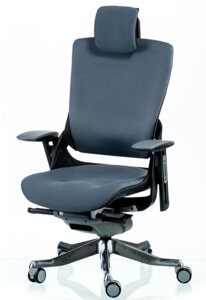 Крісло офісне Wau2 Slategrey Fabric сіре з регулюванням гойдання та регулюванням підлокітників
