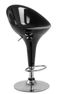 Стілець барний Jolly (Джоллі) чорний, хромована опора з регулюванням висоти