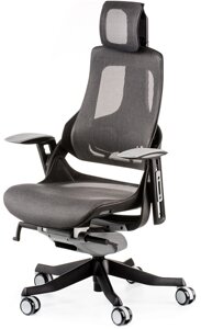 Крісло офісне Wau charcoal network з регулюванням гойдання Tilt tension, Tilt Lock control