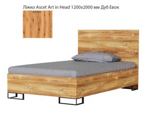 Ліжко Ascet (Аскет) Art in Head, у скандинавському стилі 1200х2000 мм колір Дуб Евок