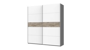 Шафа-купе G-Caiser Doros Антрацит / Біла вставка Клондайк 2 ДСП 220х60х240 (42001015)