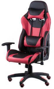 Геймерське крісло еxtremе Racе black — rd, з поперековим валиком і подушкою підголівником