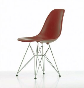 Стілець Тауер Eames DSR Chair коричневий пластик, хромовані ноги, дизайн Charles&Ray Eames