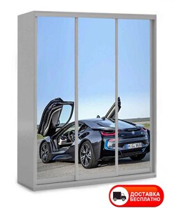 Шафа-купе 3Д тридверна BMW 31, вибір кольору корпусу та малюнка