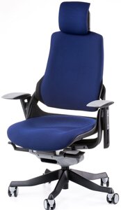 Крісло офісне Wau navyblue fabric з регулюванням гойдання Tilt tension і Tilt Lock control