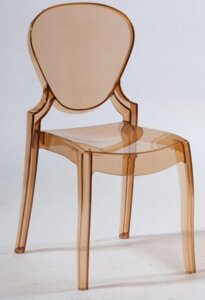 Дизайнерський стілець Kordo АС-109 прозорий кавовий — Philippe Starck Louis Ghost Chair