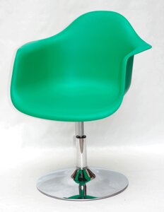 Крісло Leon CH-Base зелений 47, на хромованій опорі-бліні, дизайн Charles Eames