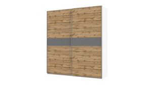 Шафа-купе G-Caiser Doros Білий / Тахо вставка Антрацит 2 ДСП 220х60х240 (42001009)