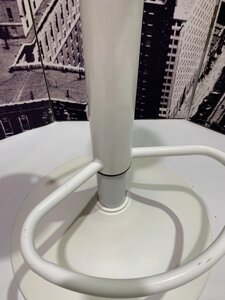 Барный стул на белой ноге с регулировкой высоты Arno Bar WT-Base D-385 mm Кожзам желтый 1006