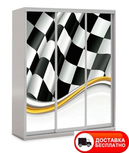 Шафа купе 3Д тридверна Форсаж 3 вибір кольору корпусу та малюнка
