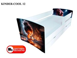 Дитяче ліжко Kinder Cool 12 Фея з шухлядою та захисним бортиком, спальне місце на ламелях