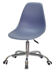 Стілець Nik Office на колесах синій 57 з регулюванням висоти, дизайн Charles Eames