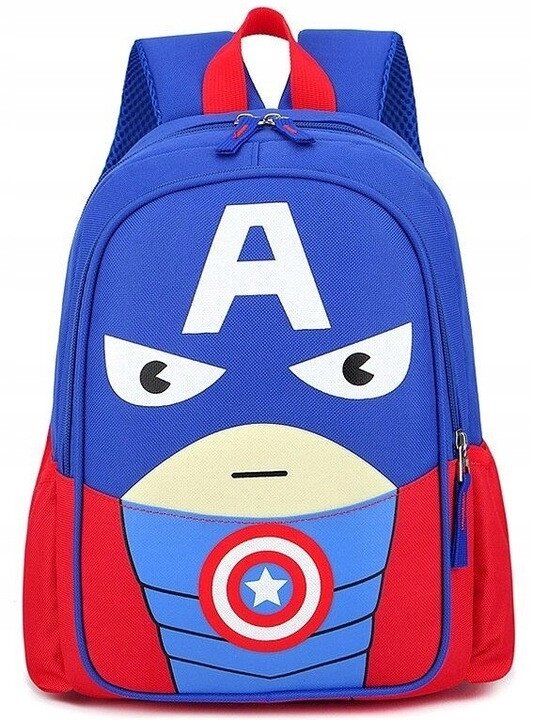 Дитячий рюкзак для дошкільника Капітан Америка синій від компанії «SUPERSUMKA» - фото 1
