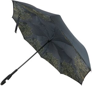 Двошарова механічна парасолька-тростина зворотного складання Ferretti