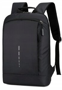 Компактний плоский міський рюкзак Likado чорний