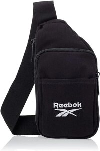 Коттонова нагрудна сумка, слінг Reebok Classic Foundation чорна