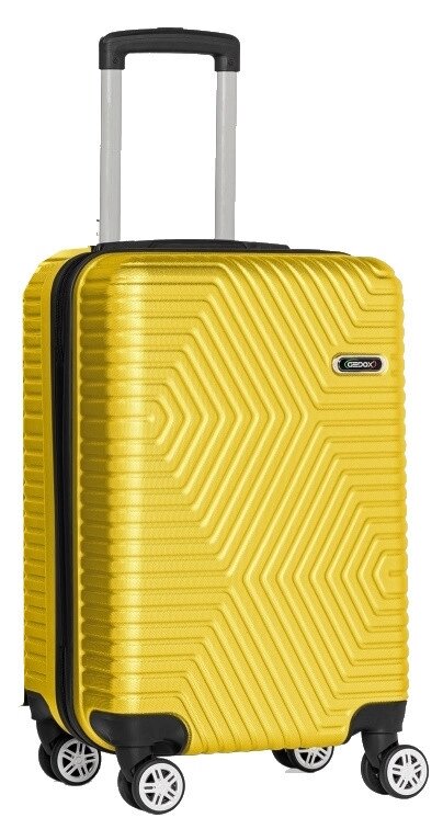 Маленька пластикова валіза на колесах 45L GD Polo жовта від компанії «SUPERSUMKA» - фото 1