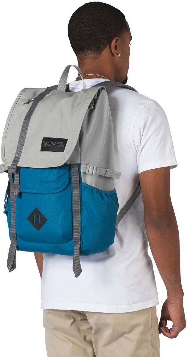 Міський рюкзак 28L Jansport Hatchet сірий із блакитним від компанії «SUPERSUMKA» - фото 1