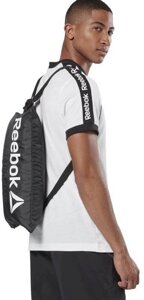 Легка спортивна сумка-рюкзак, торбинка Reebok Gymsack 2.0 чорний