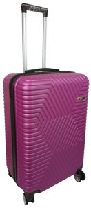 Середня валіза з АБС-пластику 70L GD Polo темно-рожева
