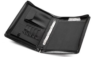 Велика папка для паперів з екошкіри JPB чорна