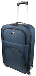 Тканева середня валіза на чотирьох колесах 67L Gedox темно-синій