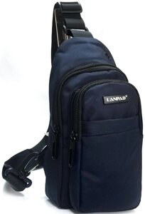 Чоловіча сумка тканинна Lanpad синя