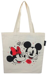 Сумка шоппер для покупок Disney Mickey and friends бежева