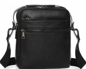 Чоловіча сумка з натуральної шкіри Tiding Bag чорна