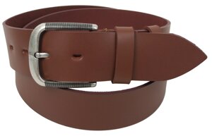 Шкіряний ремінь під джинси 5 см Skipper коричневий