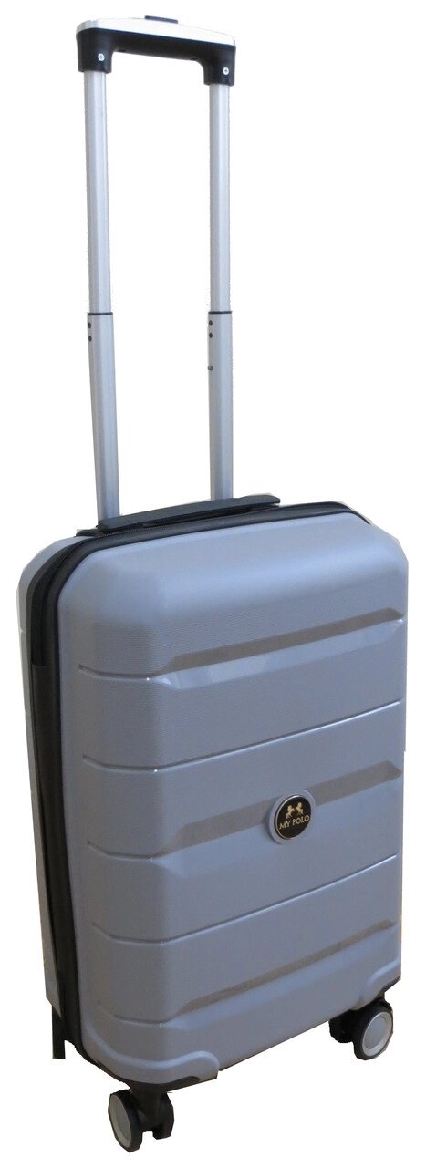 Пластикова мала валіза з поліпропілену 40L My Polo сіра від компанії «SUPERSUMKA» - фото 1