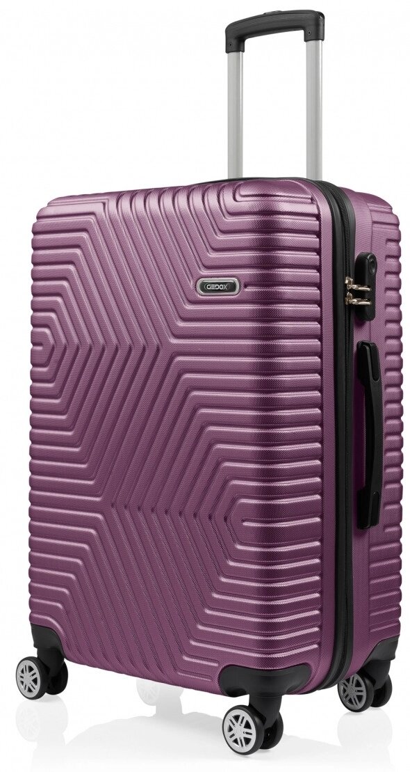 Пластикова валіза на колесах середній розмір 70L GD Polo фіолетова від компанії «SUPERSUMKA» - фото 1