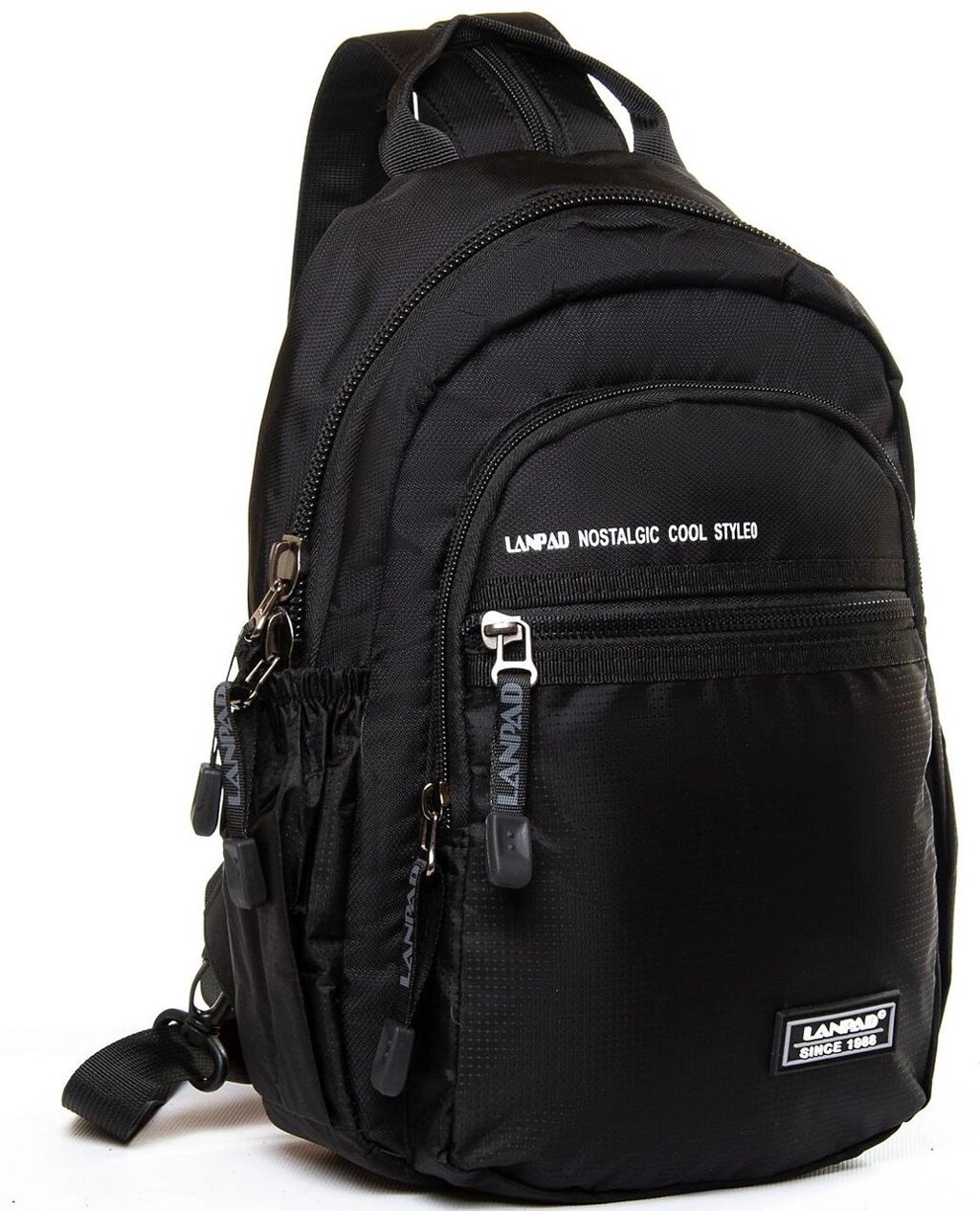 Сумка-рюкзак чоловіча, слінг Lanpad чорний від компанії «SUPERSUMKA» - фото 1