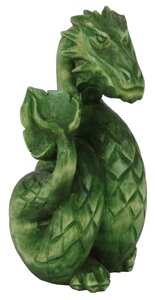Зелений Дерев'яний Дракон статуетка ручної роботи символ 2024 року