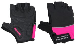 Жіночі рукавички для спорту, велорукавиці Crivit чорні з рожевим