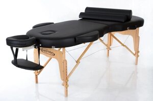 Restpro vip oval 2 чорний переносний масажний стіл (кушетка)