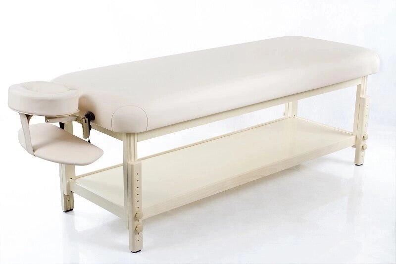 Restpro Classic-flat бежевий стаціонарний масажний стіл (кушетка) від компанії Компанія "Алмедика" - фото 1