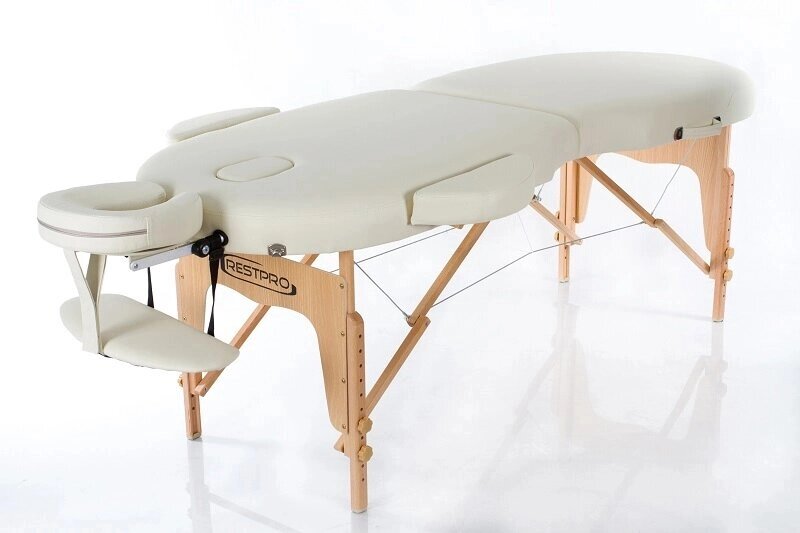 Restpro vip oval 2 бежевий переносний масажний стіл (кушетка) від компанії Компанія "Алмедика" - фото 1