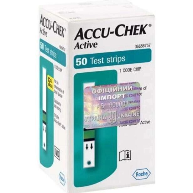 Тест смужки Акку-Чек Актив №50 (Accu-Chek Active) від компанії Компанія "Алмедика" - фото 1