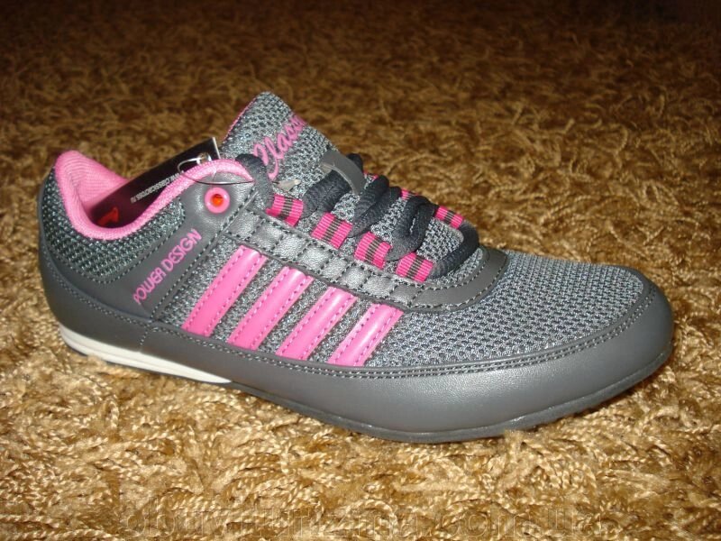 Жіночі літні кросівки (сітка літо) сірий + рожевий (39) - акції